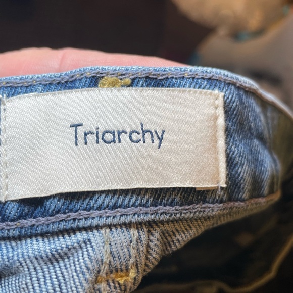 Triarchy Woman’s Denim Shorts Size 22 Waist Distressed Cut Offs NEW Hot Pants - Picture 8 of 9